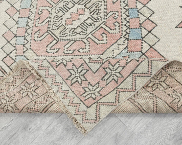 Multicolor Turkish Oushak Rug 8'8" x 5'1" Hand-Knotted | No. VR50337