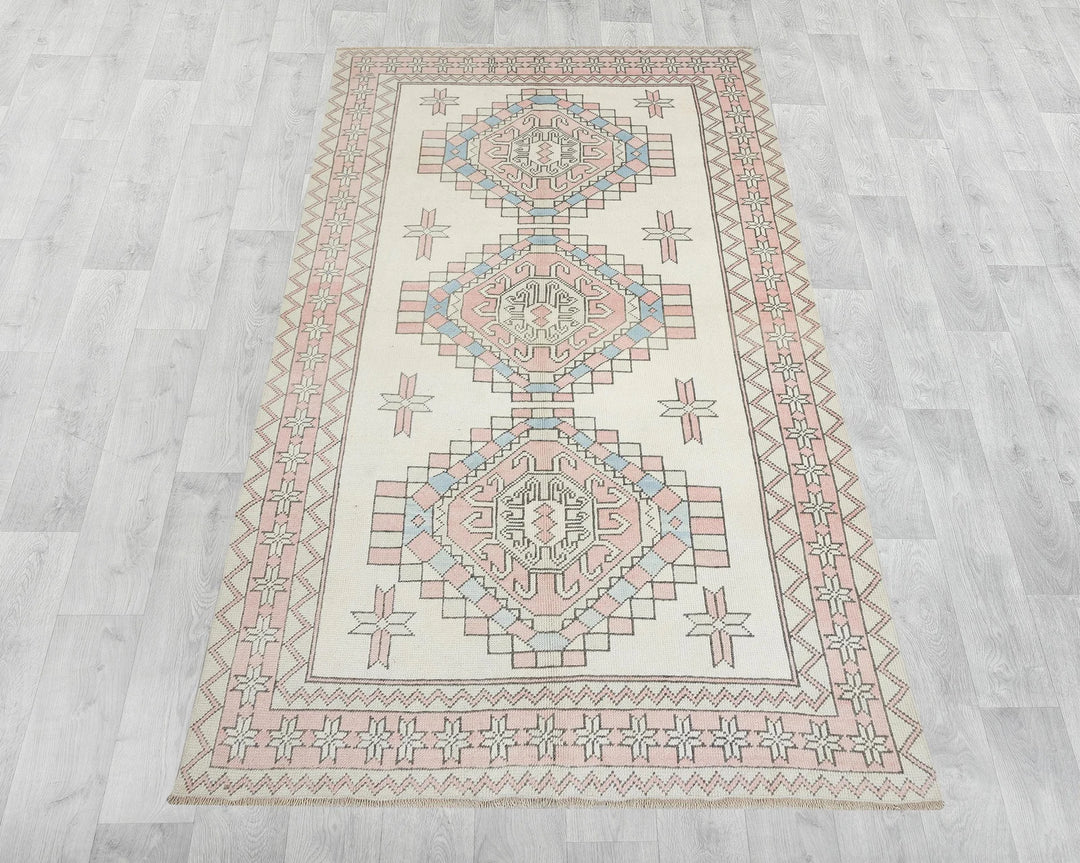 Multicolor Turkish Oushak Rug 8'8" x 5'1" Hand-Knotted | No. VR50337