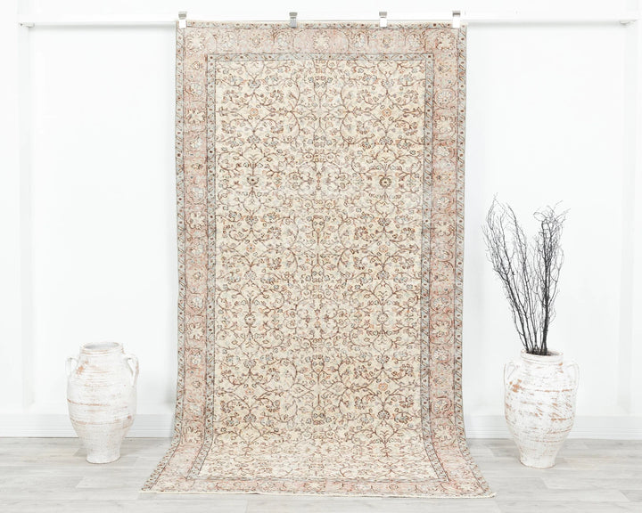 Multicolor Turkish Oushak Rug 4' 8" x 8' 8" Hand-Knotted | No. VR50418