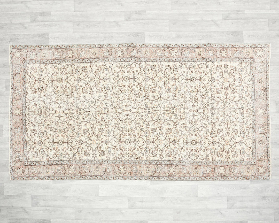 Multicolor Turkish Oushak Rug 4' 8" x 8' 8" Hand-Knotted | No. VR50418