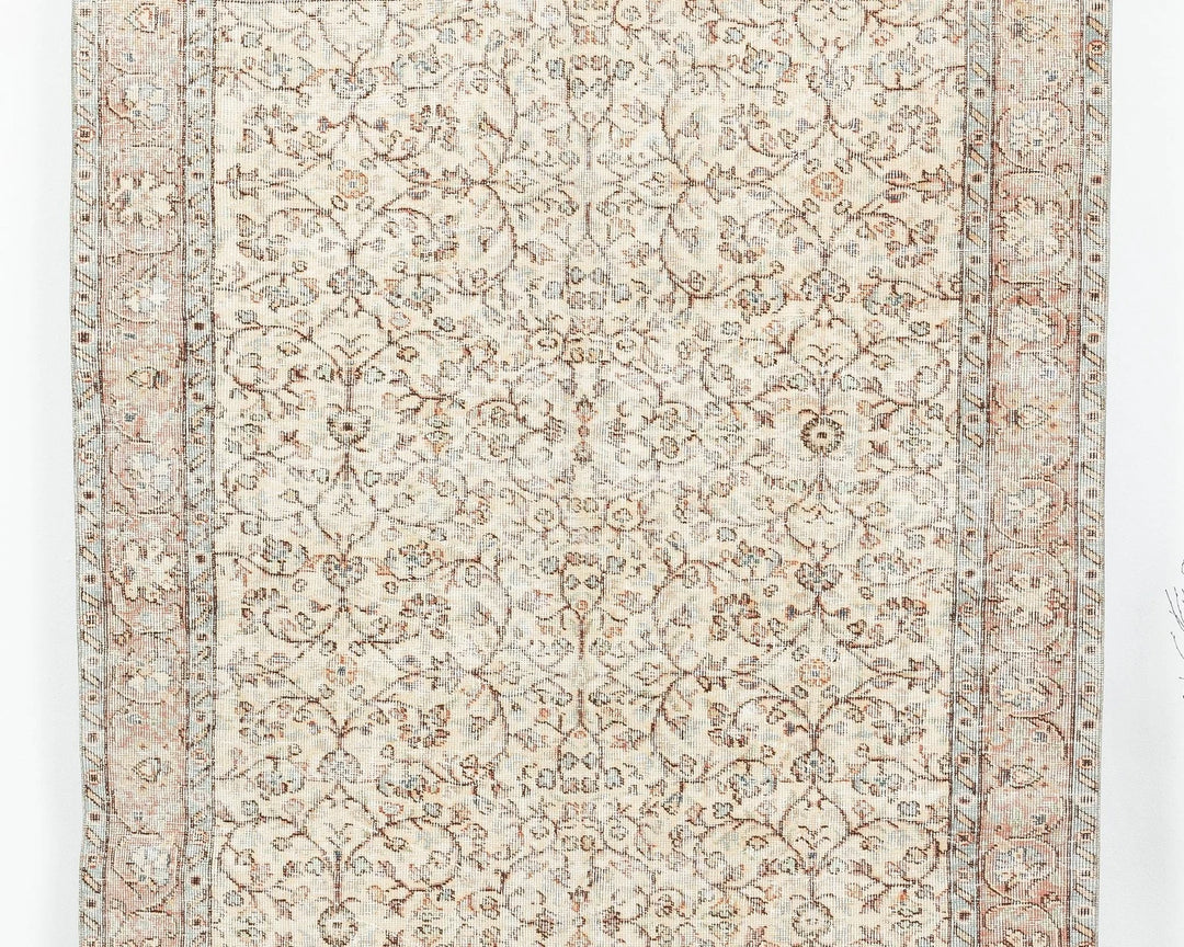 Multicolor Turkish Oushak Rug 4' 8" x 8' 8" Hand-Knotted | No. VR50418