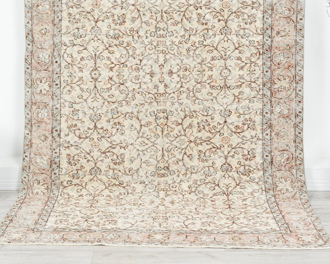 Multicolor Turkish Oushak Rug 4' 8" x 8' 8" Hand-Knotted | No. VR50418