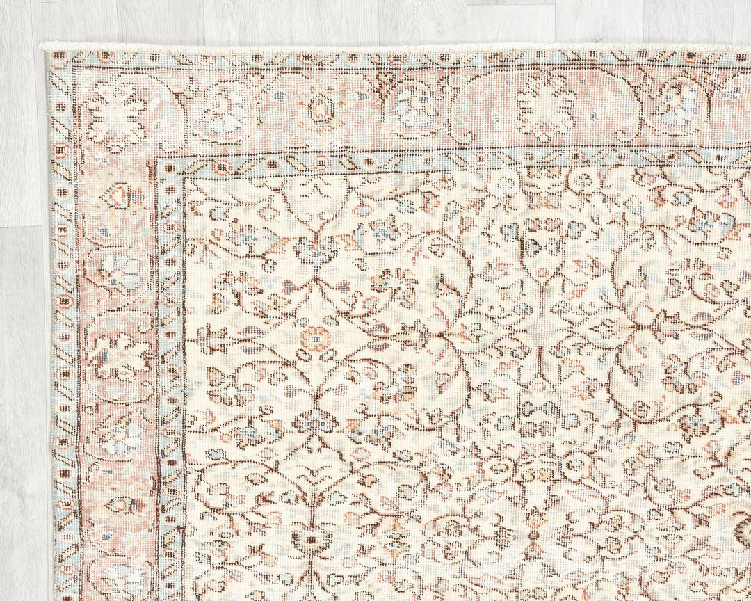 Multicolor Turkish Oushak Rug 4' 8" x 8' 8" Hand-Knotted | No. VR50418