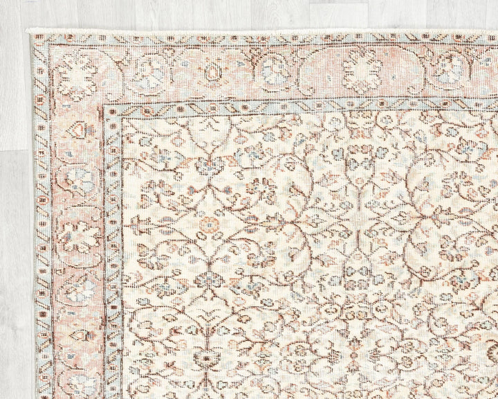 Multicolor Turkish Oushak Rug 4' 8" x 8' 8" Hand-Knotted | No. VR50418