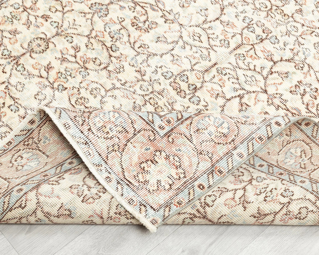 Multicolor Turkish Oushak Rug 4' 8" x 8' 8" Hand-Knotted | No. VR50418