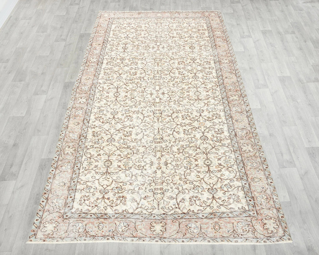 Multicolor Turkish Oushak Rug 4' 8" x 8' 8" Hand-Knotted | No. VR50418