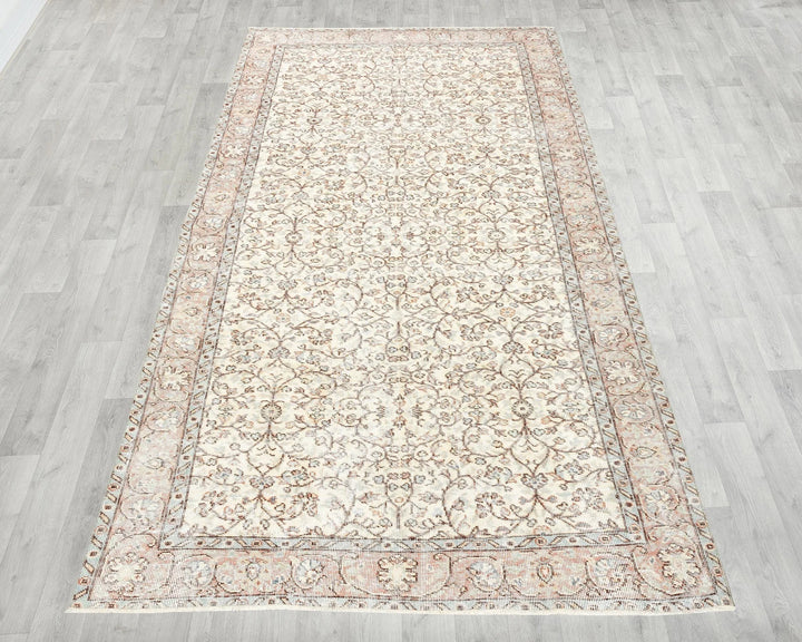 Multicolor Turkish Oushak Rug 4' 8" x 8' 8" Hand-Knotted | No. VR50418