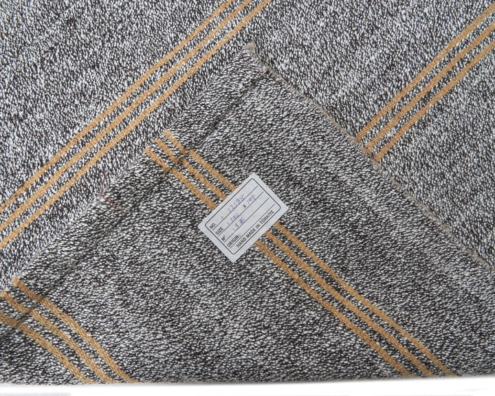 Gray Turkish Kilim Rug 6' 3" x 6' 6" Flat-Weave | No. VR50442