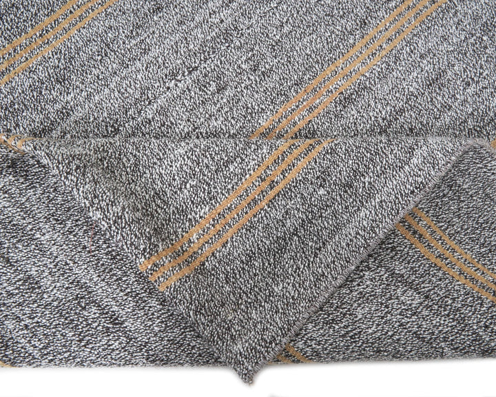 Gray Turkish Kilim Rug 6' 3" x 6' 6" Flat-Weave | No. VR50442