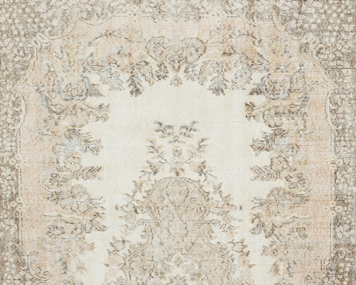 Beige Turkish Oushak Rug 5' 11" x 9' 1" Hand-Knotted view