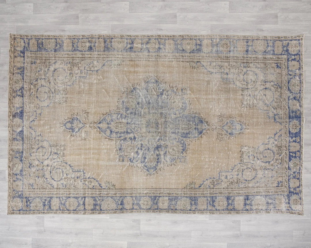 Multicolor Turkish Oushak Rug 6'5" x 9'10" Hand-Knotted | No. VR50516