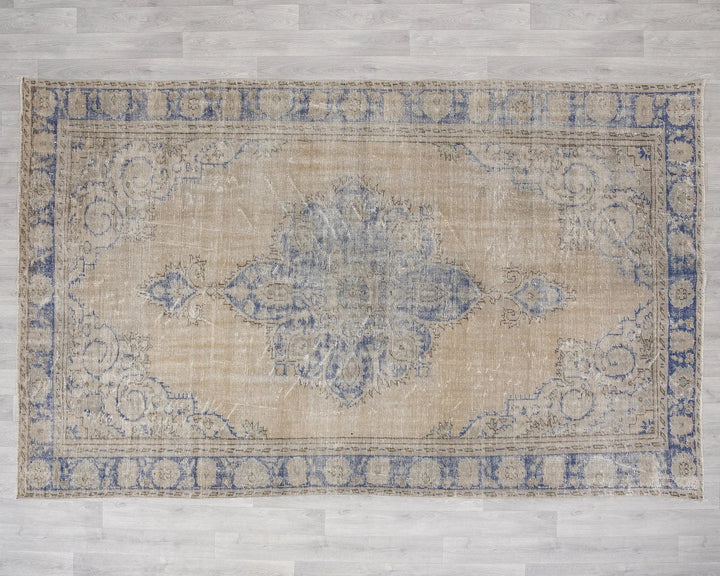 Multicolor Turkish Oushak Rug 6'5" x 9'10" Hand-Knotted | No. VR50516