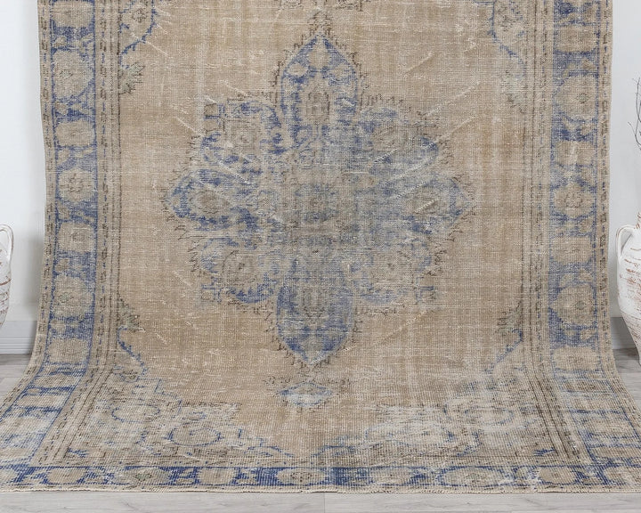 Multicolor Turkish Oushak Rug 6'5" x 9'10" Hand-Knotted | No. VR50516