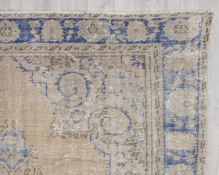 Multicolor Turkish Oushak Rug 6'5" x 9'10" Hand-Knotted | No. VR50516