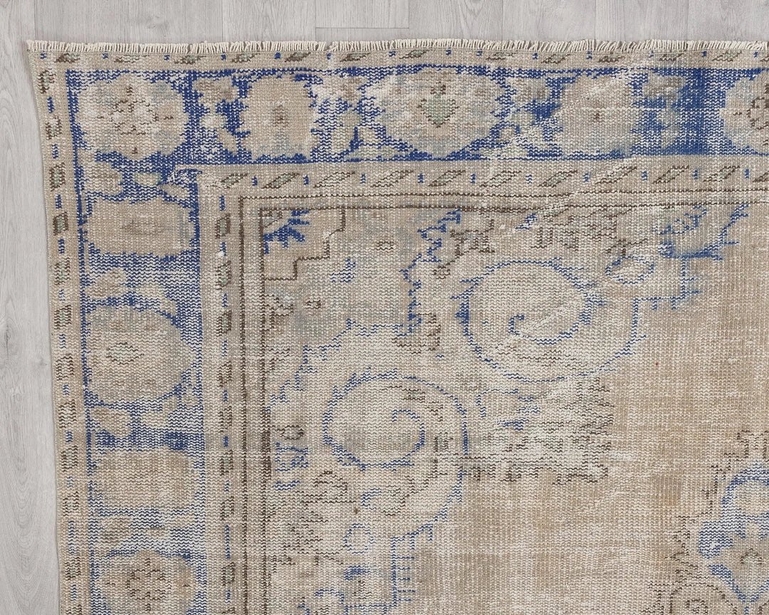 Multicolor Turkish Oushak Rug 6'5" x 9'10" Hand-Knotted | No. VR50516