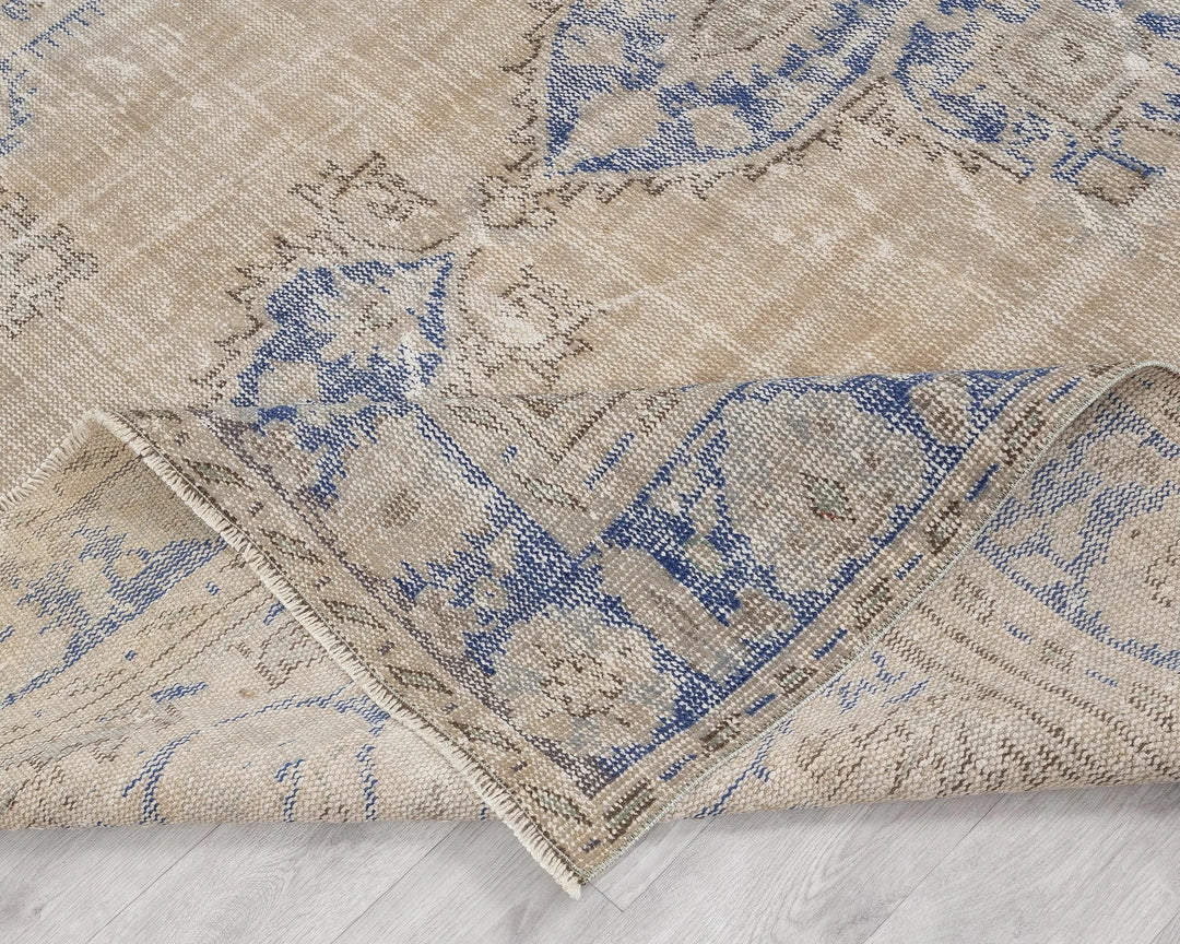 Multicolor Turkish Oushak Rug 6'5" x 9'10" Hand-Knotted | No. VR50516