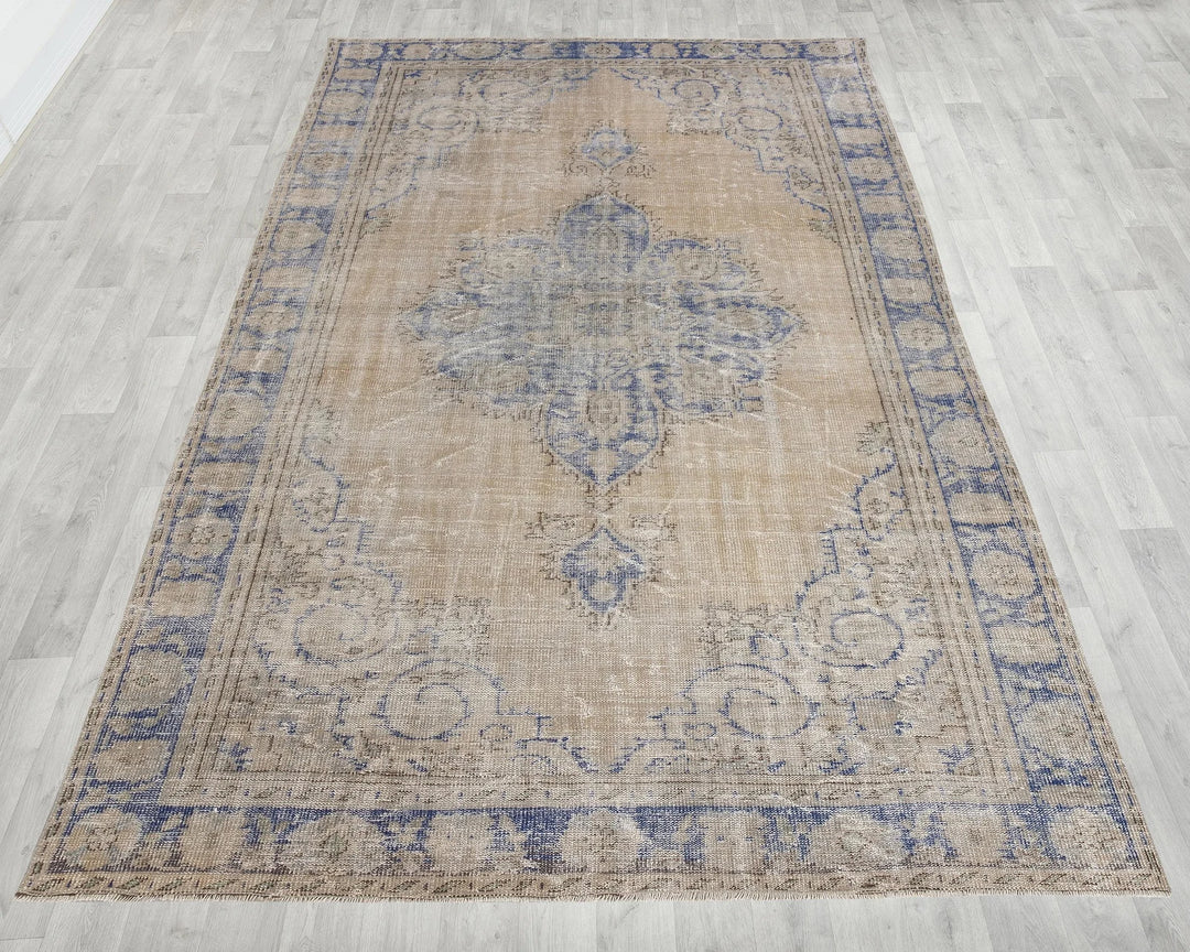 Multicolor Turkish Oushak Rug 6'5" x 9'10" Hand-Knotted | No. VR50516