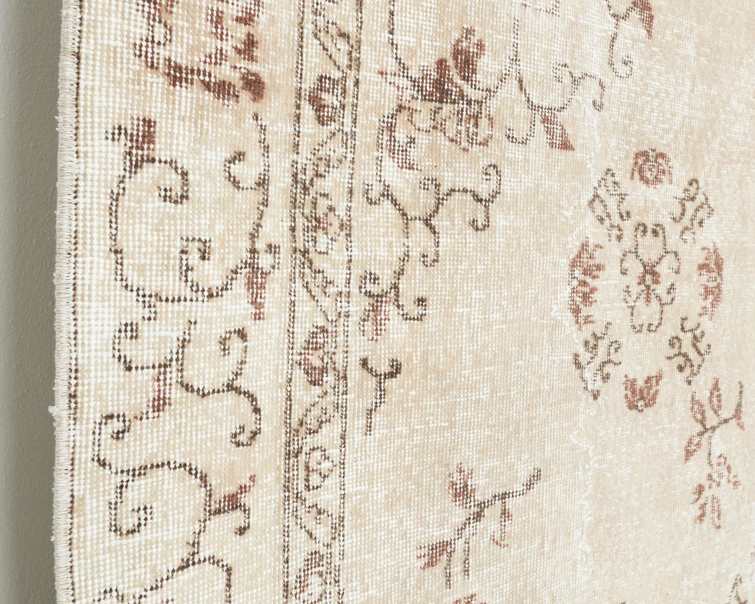 Multicolor Turkish Oushak Rug 6'5" x 9'7" Hand-Knotted | No. VR50537