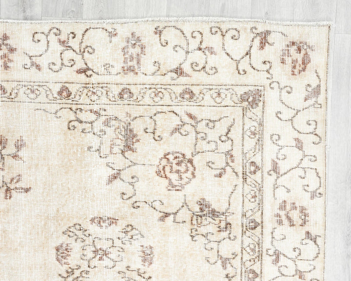 Multicolor Turkish Oushak Rug 6'5" x 9'7" Hand-Knotted | No. VR50537