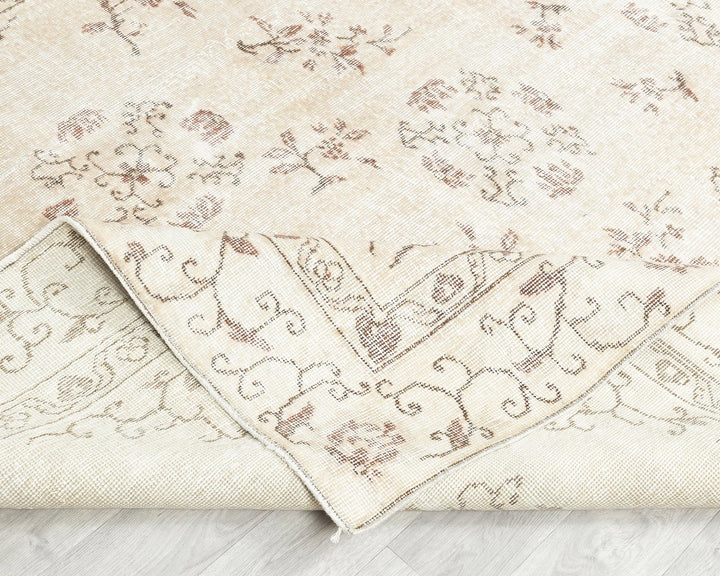 Multicolor Turkish Oushak Rug 6'5" x 9'7" Hand-Knotted | No. VR50537