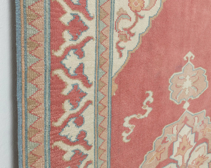 Pink Turkish Oushak Rug 5'8" x 4'5" Hand-Knotted | No. VR50626