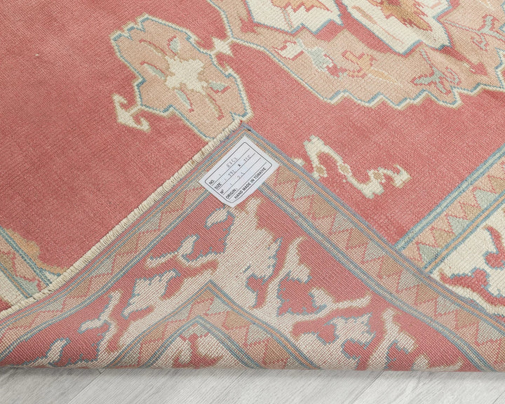 Pink Turkish Oushak Rug 5'8" x 4'5" Hand-Knotted | No. VR50626