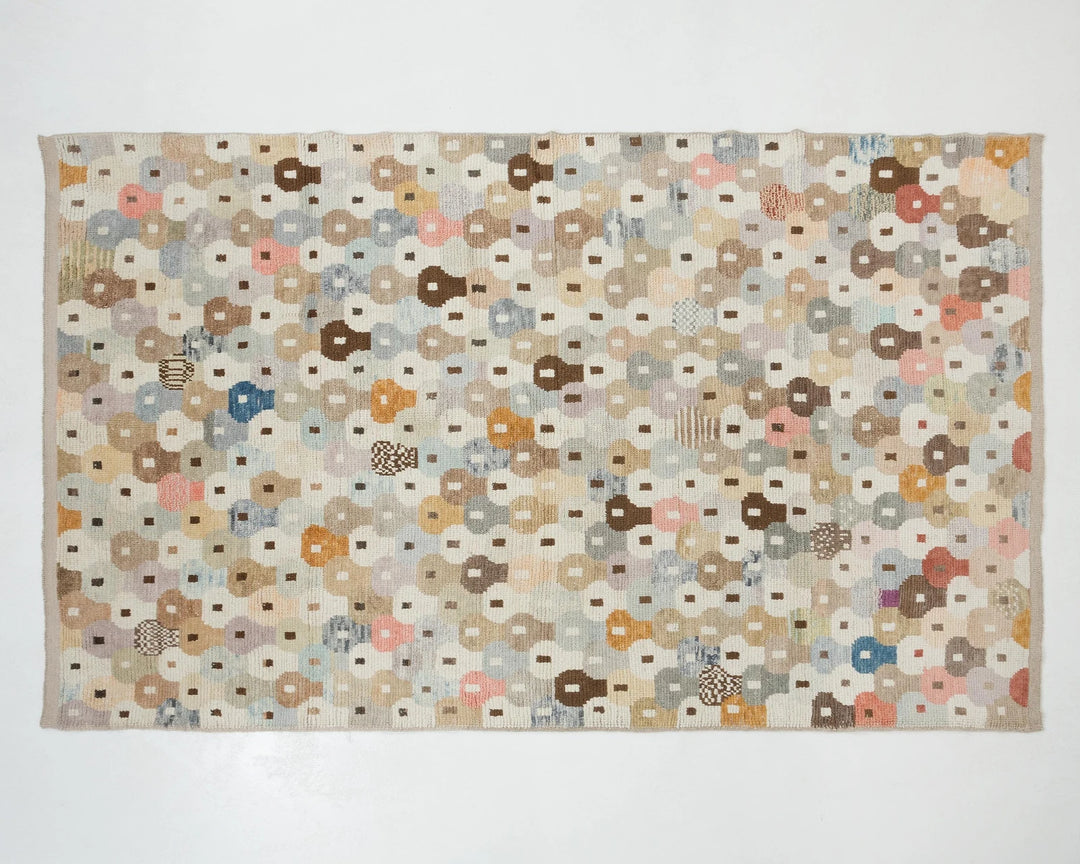 Multicolor Turkish Oushak Rug 6'7" x 10'4" Hand-Knotted | No. VR50660