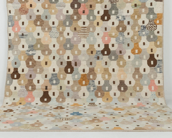 Multicolor Turkish Oushak Rug 6'7" x 10'4" Hand-Knotted | No. VR50660