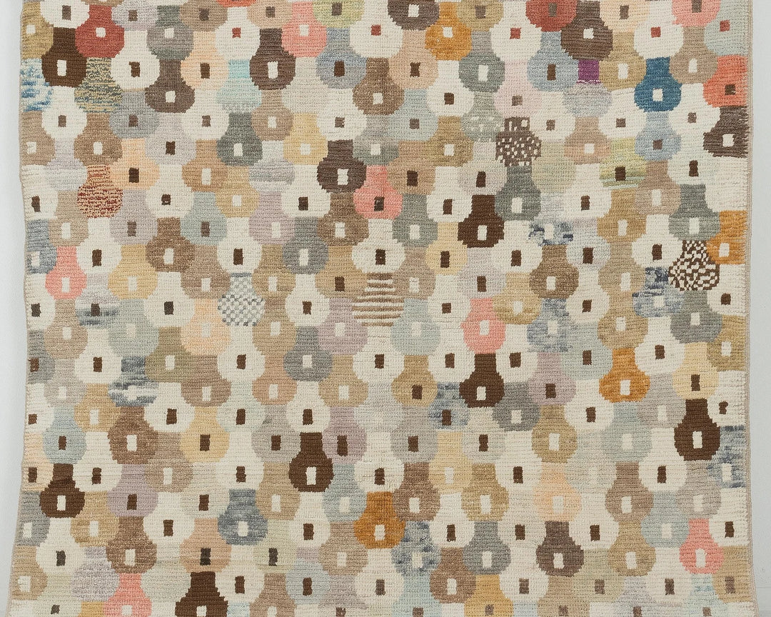 Multicolor Turkish Oushak Rug 6'7" x 10'4" Hand-Knotted | No. VR50660