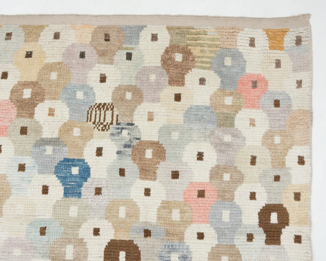 Multicolor Turkish Oushak Rug 6'7" x 10'4" Hand-Knotted | No. VR50660