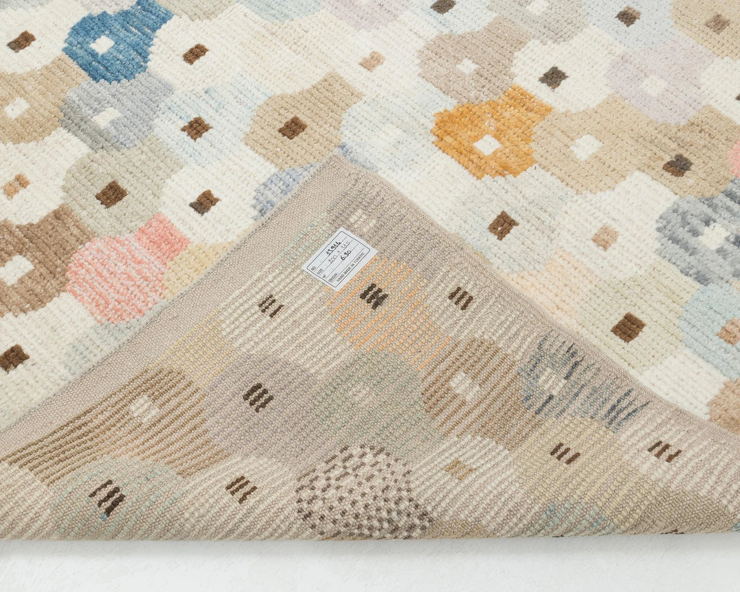 Multicolor Turkish Oushak Rug 6'7" x 10'4" Hand-Knotted | No. VR50660