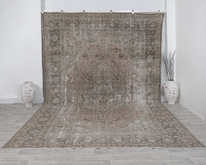 Multicolor Turkish Oushak Rug 9' 6" x 12' 10" Hand-Knotted | No. VR50670