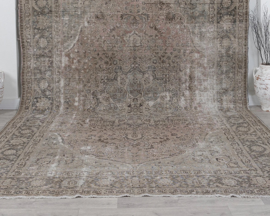 Multicolor Turkish Oushak Rug 9' 6" x 12' 10" Hand-Knotted | No. VR50670
