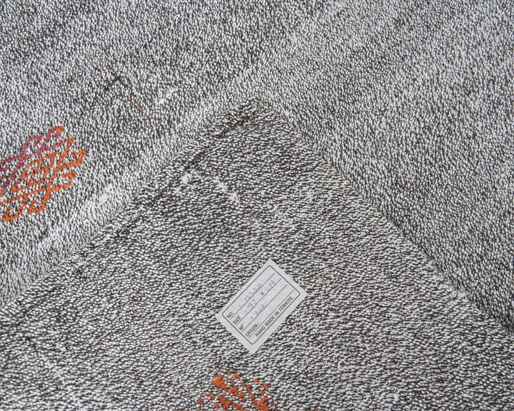 Gray Turkish Kilim Rug 2'7" x 15'7" Flat-Weave | No. VR50681
