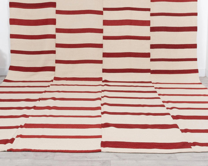 Red Turkish Kilim Rug 10' 4" x 13' 1" Flat-Weave | No. VR50704