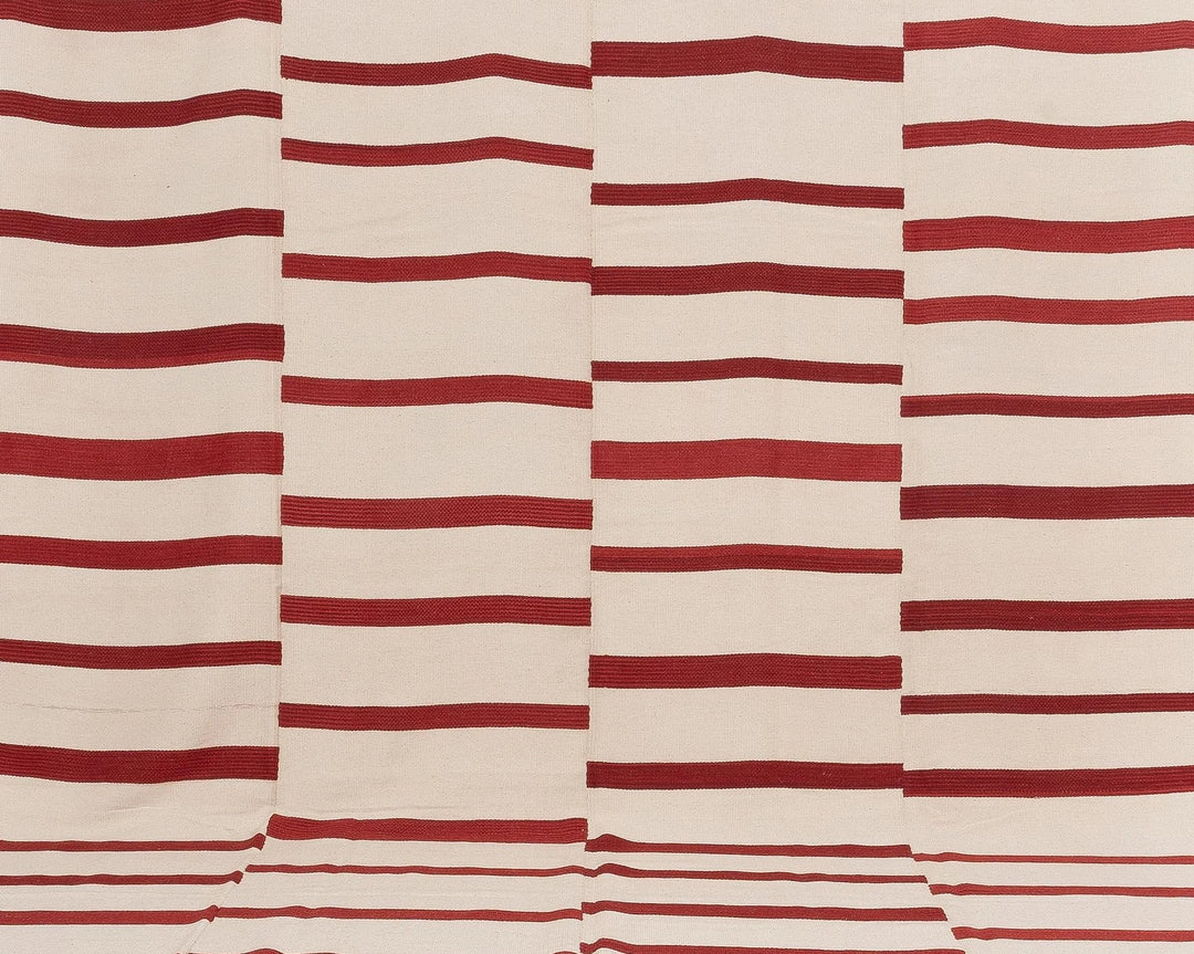 Red Turkish Kilim Rug 10' 4" x 13' 1" Flat-Weave | No. VR50704