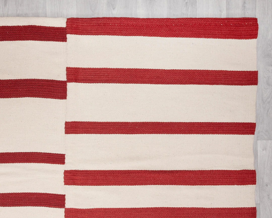 Red Turkish Kilim Rug 10' 4" x 13' 1" Flat-Weave | No. VR50704