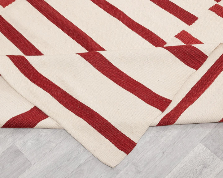 Red Turkish Kilim Rug 10' 4" x 13' 1" Flat-Weave | No. VR50704