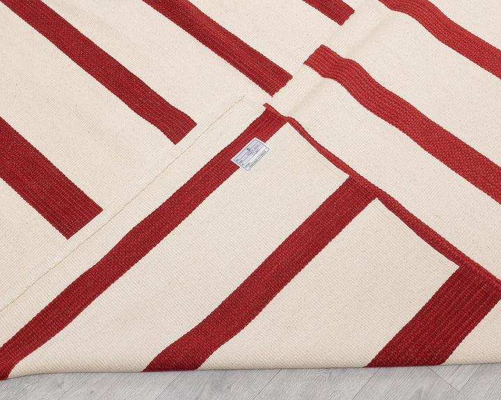 Red Turkish Kilim Rug 10' 4" x 13' 1" Flat-Weave | No. VR50704