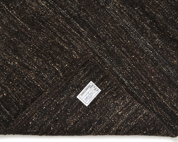 Brown Turkish Kilim Rug 7' 7" x 8' 6" Flat-Weave | No. VR50716