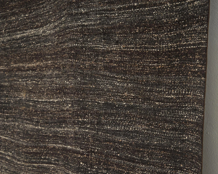 Brown Turkish Kilim Rug 7' 7" x 8' 6" Flat-Weave | No. VR50716