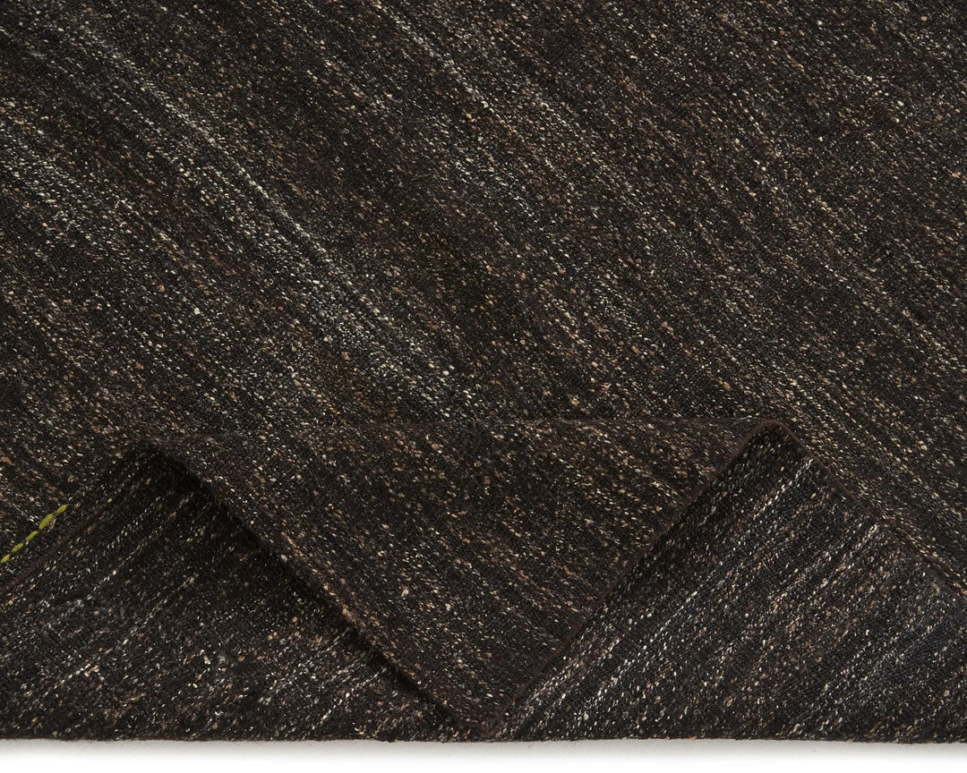 Brown Turkish Kilim Rug 7' 7" x 8' 6" Flat-Weave | No. VR50716