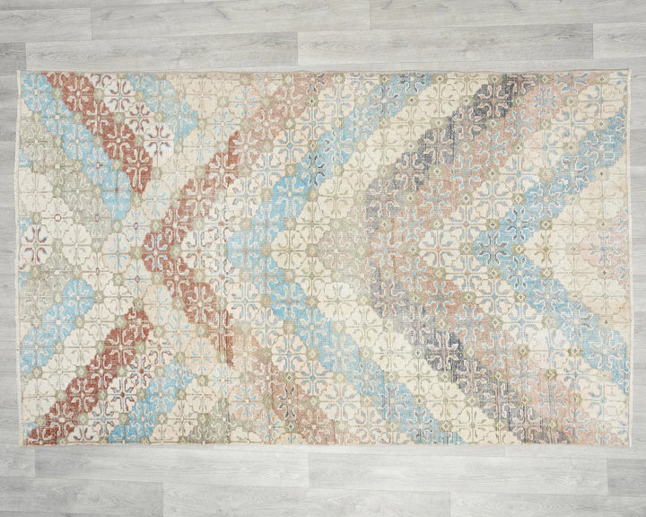 Multicolor Turkish Oushak Rug 4' 4" x 7' Hand-Knotted | No. VR50788
