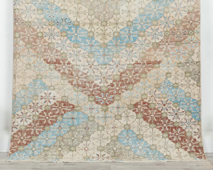 Multicolor Turkish Oushak Rug 4' 4" x 7' Hand-Knotted | No. VR50788