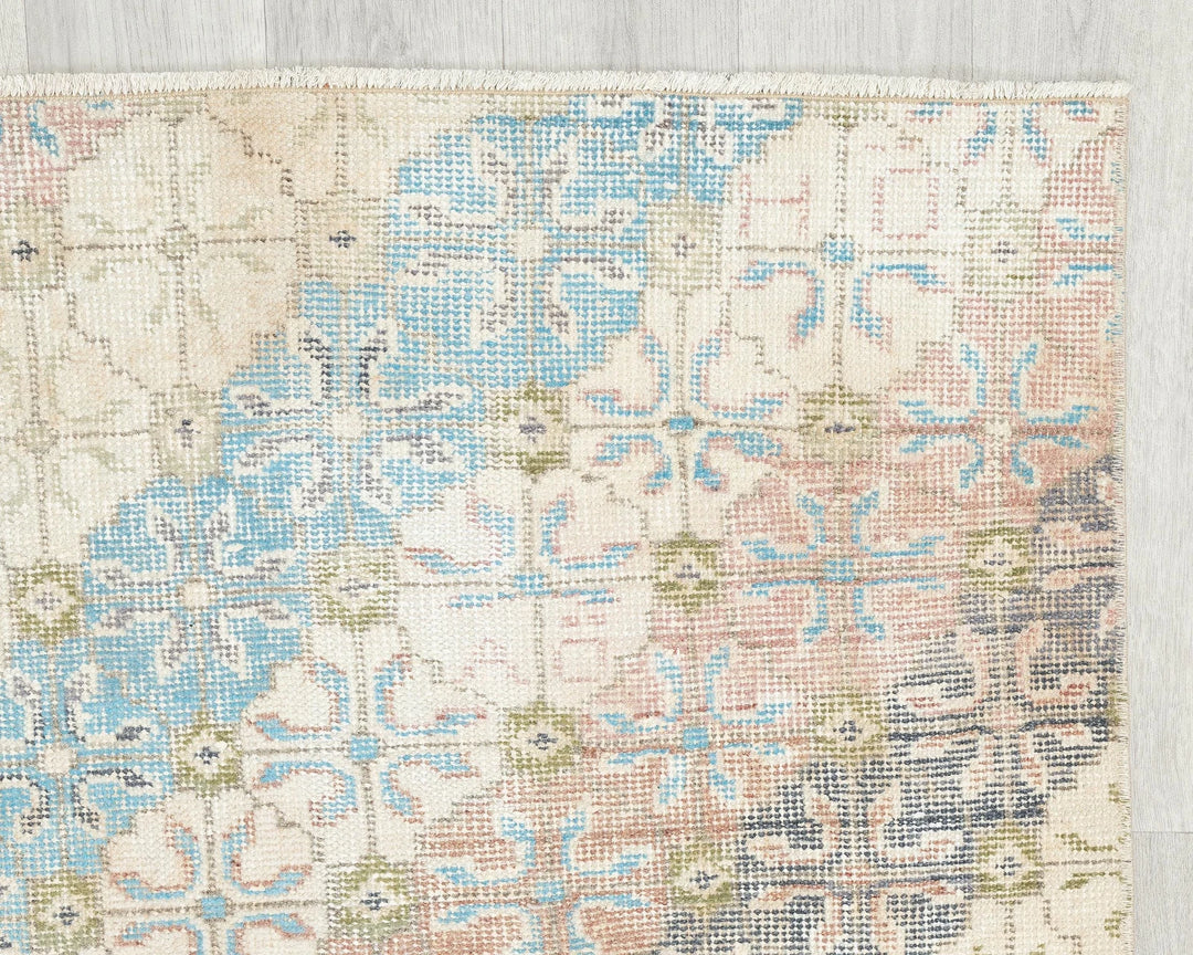 Multicolor Turkish Oushak Rug 4' 4" x 7' Hand-Knotted | No. VR50788