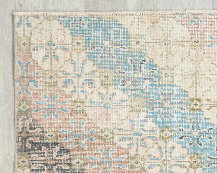 Multicolor Turkish Oushak Rug 4' 4" x 7' Hand-Knotted | No. VR50788