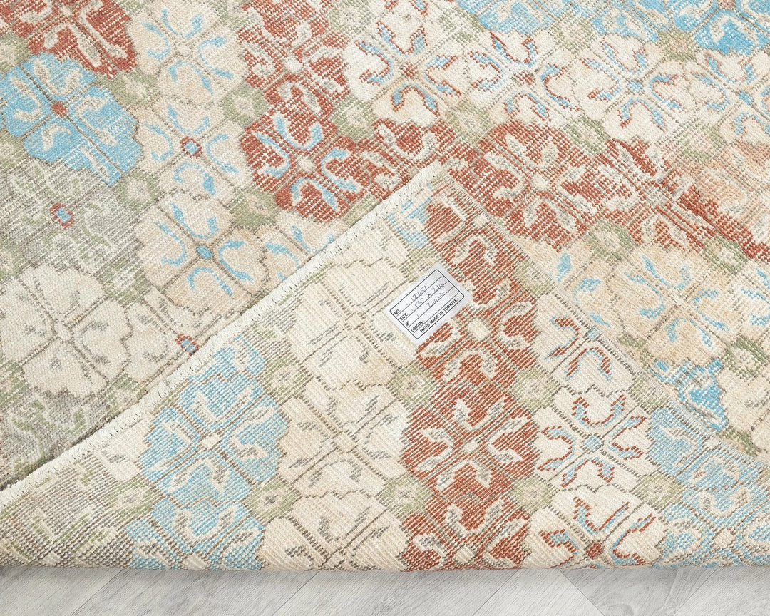 Multicolor Turkish Oushak Rug 4' 4" x 7' Hand-Knotted | No. VR50788