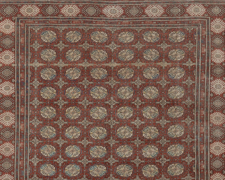 Red Turkish Oushak Rug 6' 4" x 9' 7" Hand-Knotted | No. VR50810