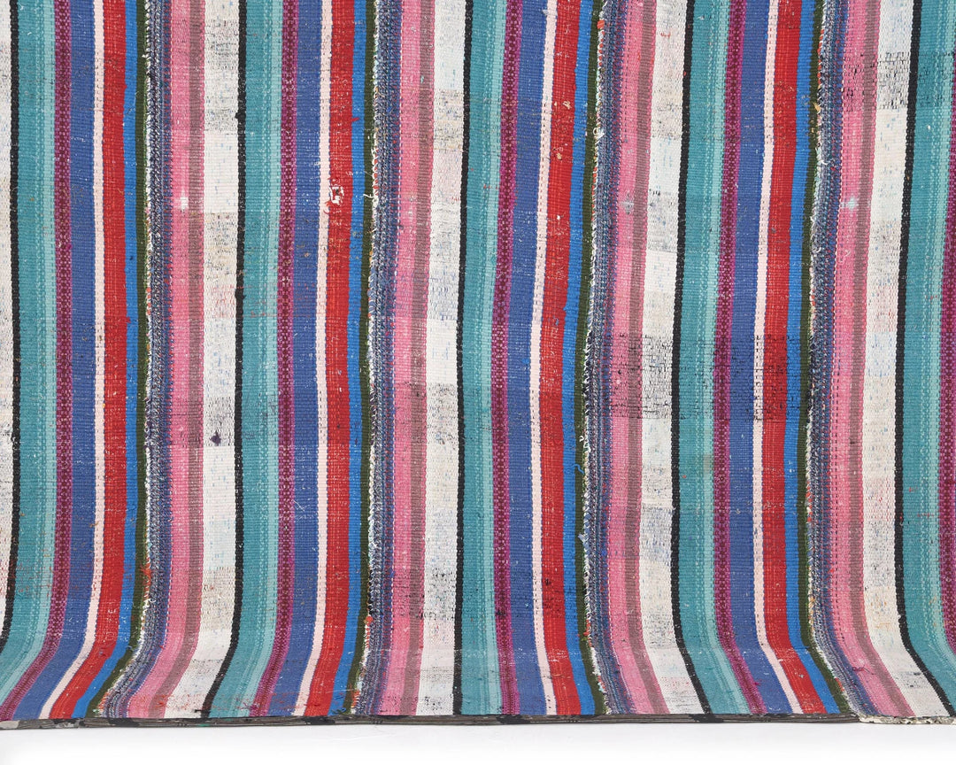 Multicolor Turkish Kilim Rug 6'1" x 7'8" Flat-Weave | No. VR50838