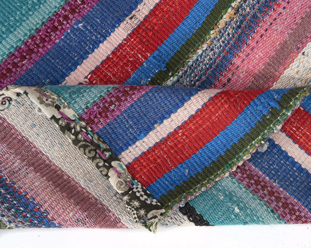 Multicolor Turkish Kilim Rug 6'1" x 7'8" Flat-Weave | No. VR50838